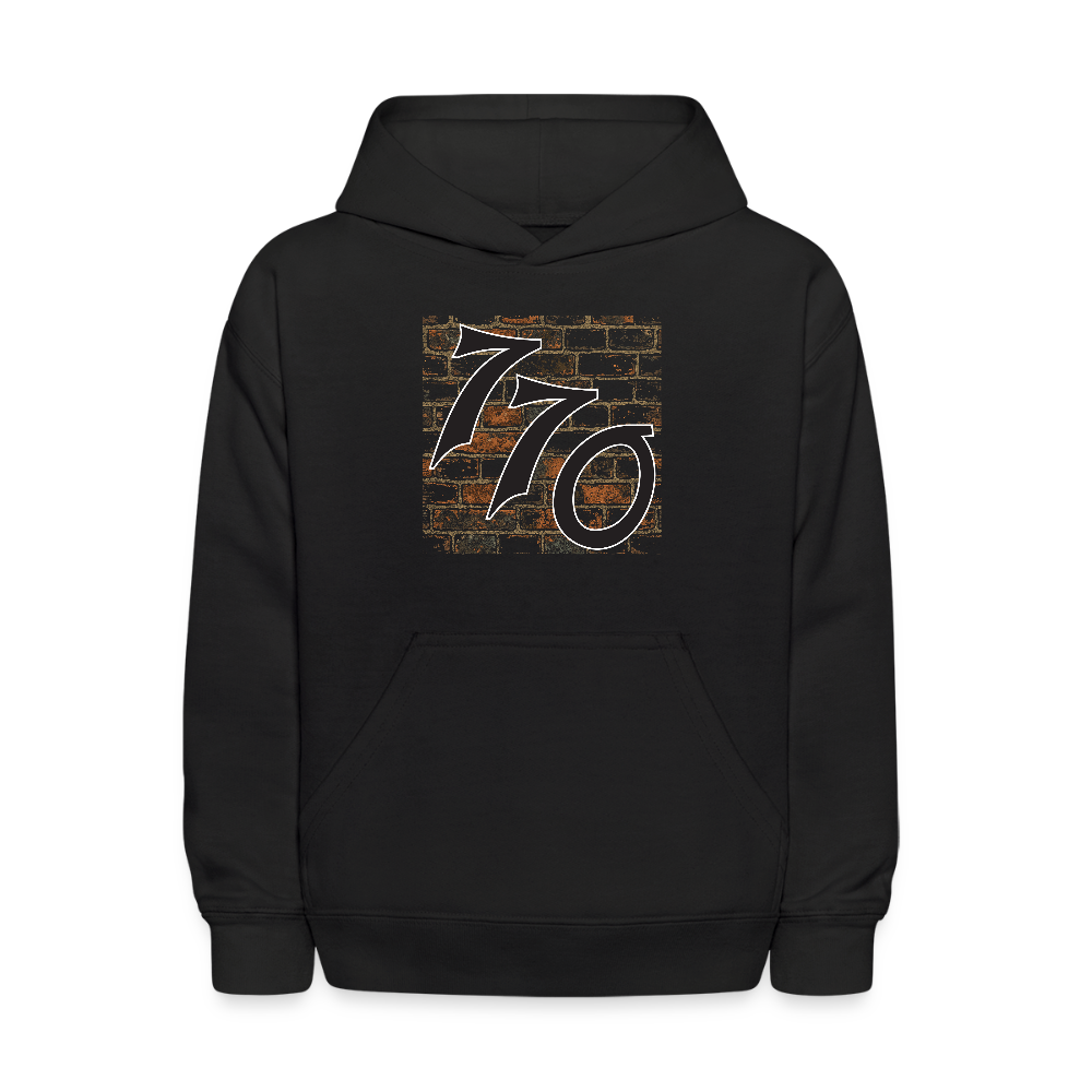 770 Brick Wall Kids' Hoodie - black