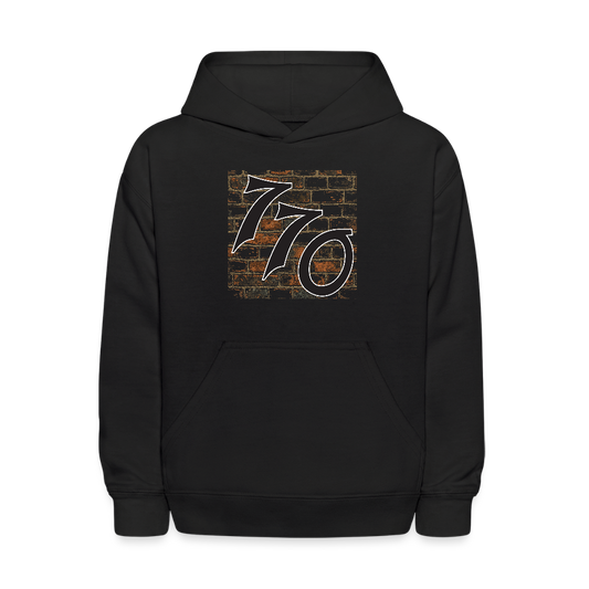 770 Brick Wall Kids' Hoodie - black