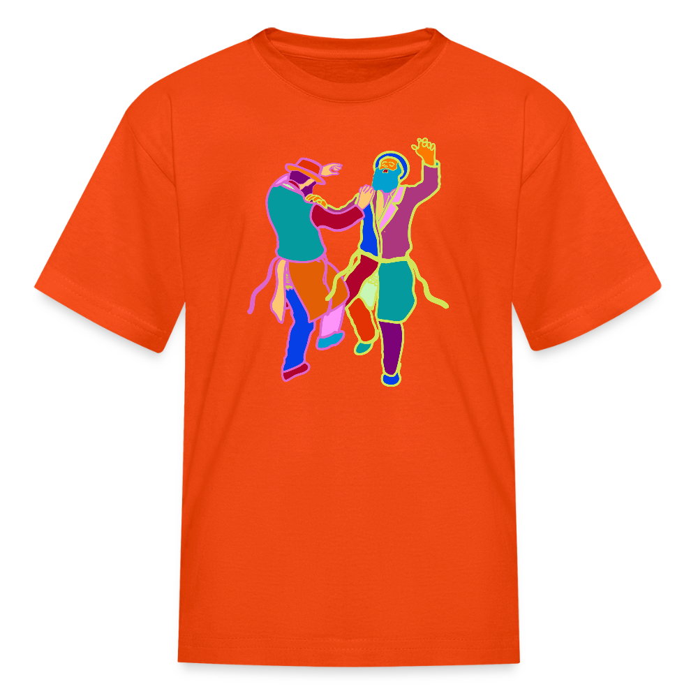 Colorful Dancing Rabbis Kids' T-Shirt - orange
