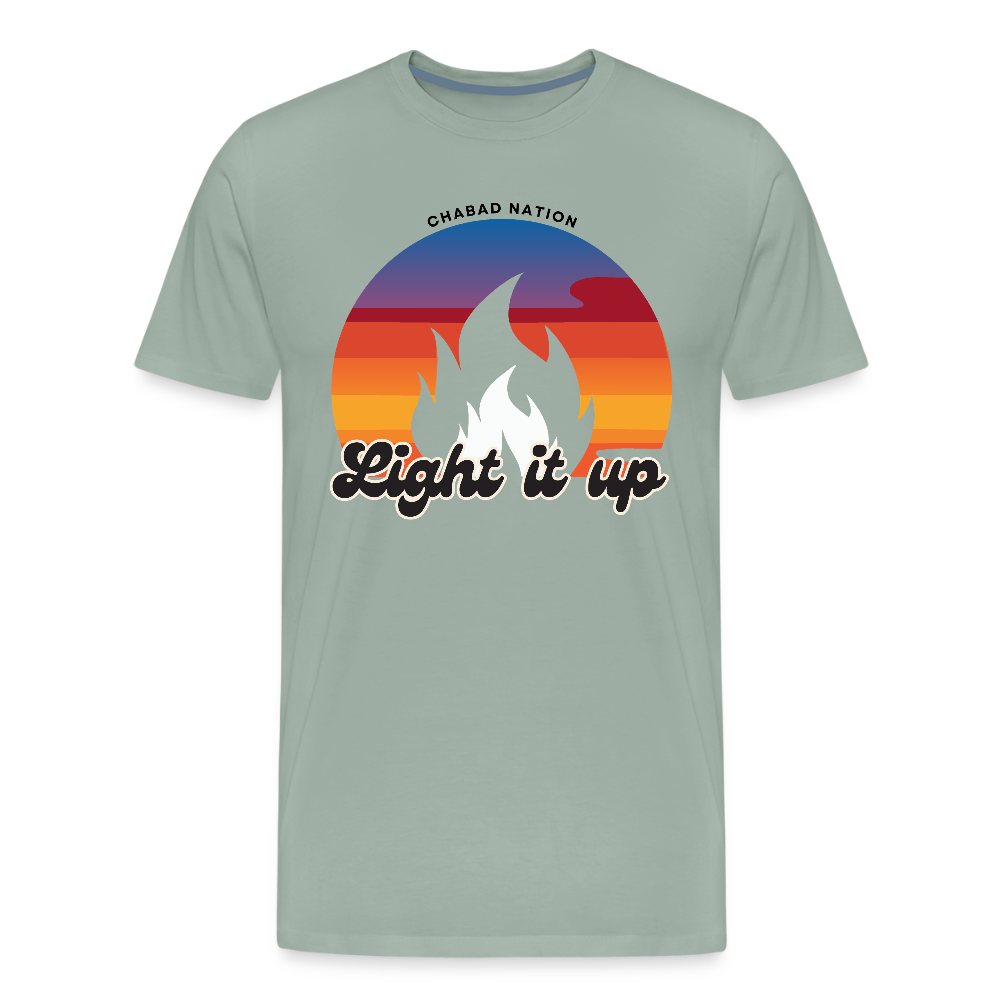 Light It Up Men's Premium T-Shirt - steel green