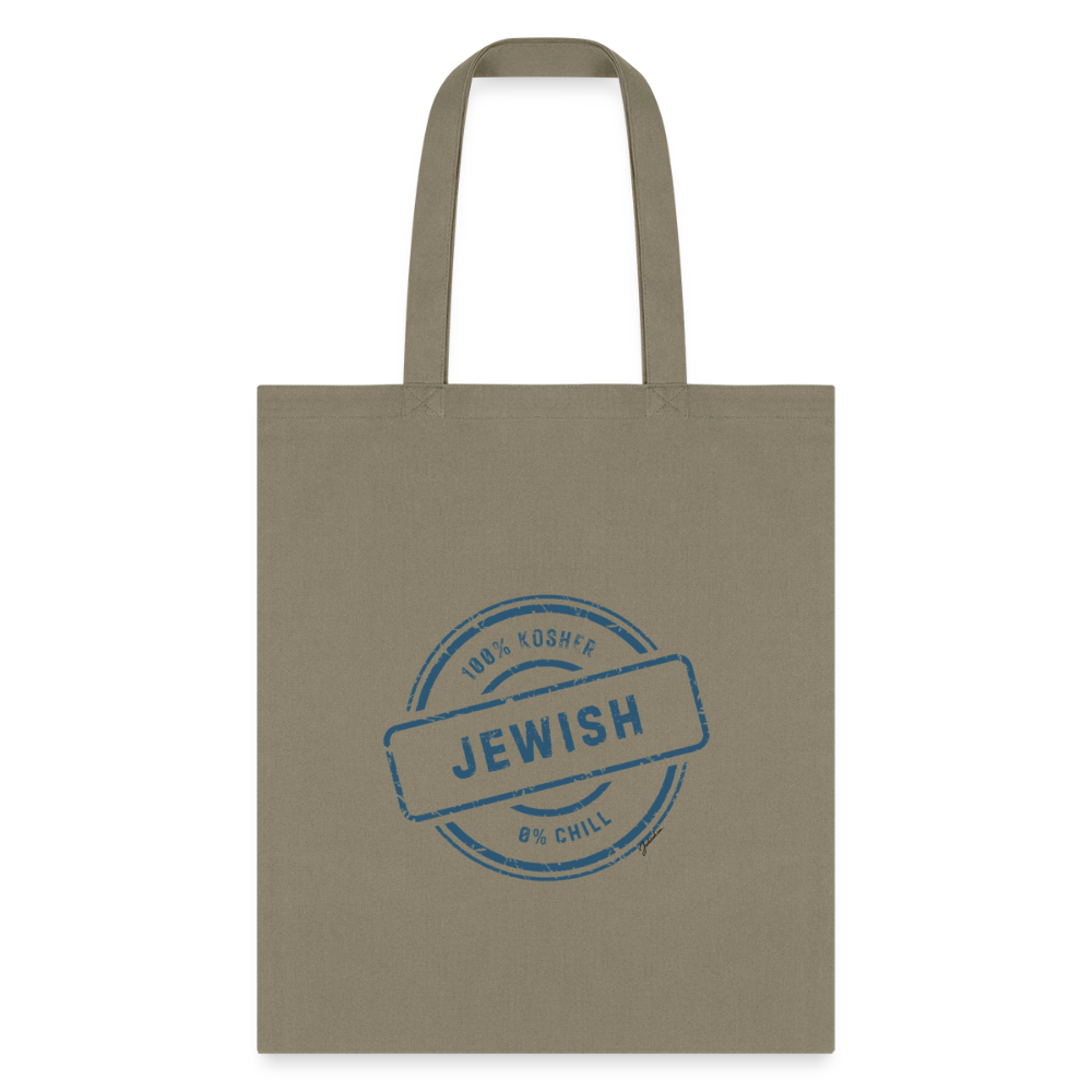 100% Jewish Tote Bag - khaki