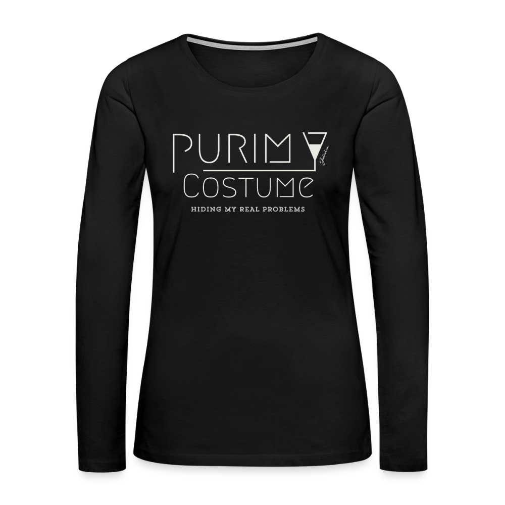 Purim Costume Women's Premium Long Sleeve T-Shirt - black