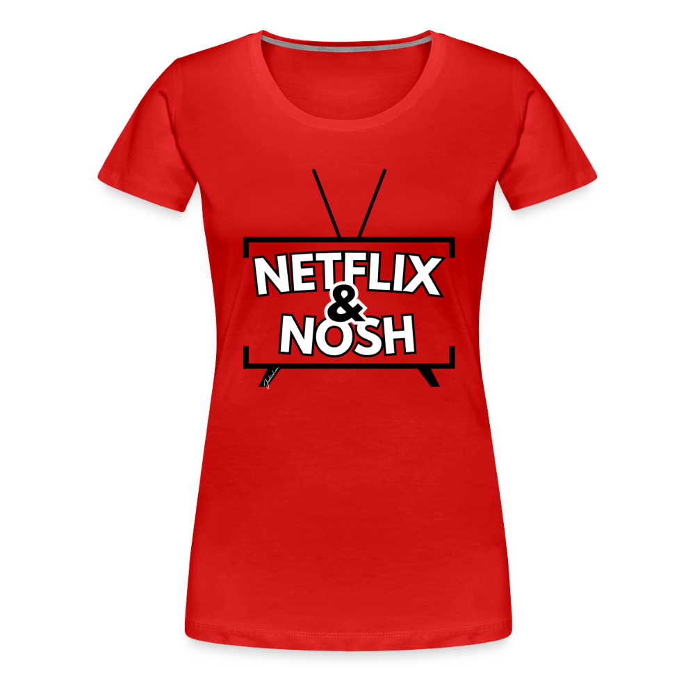 Netflix & Nosh Women’s Premium T-Shirt - red