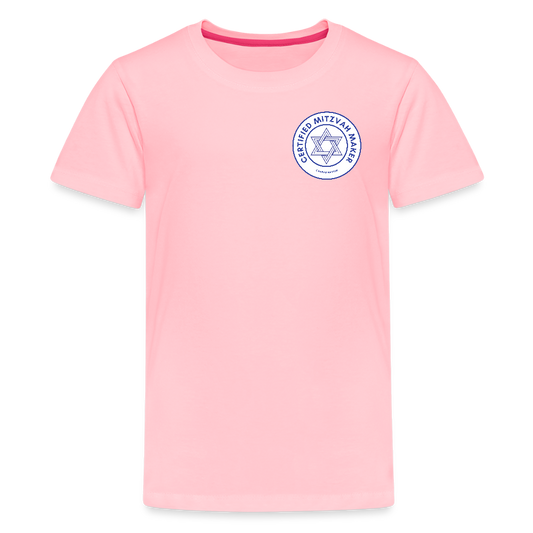 Certified Mitzvah Maker Badge Kids' Premium T-Shirt - pink