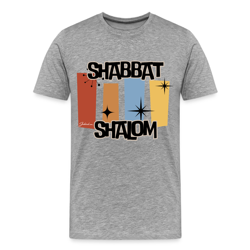 Retro Shabbat Men's Premium T-Shirt - heather gray
