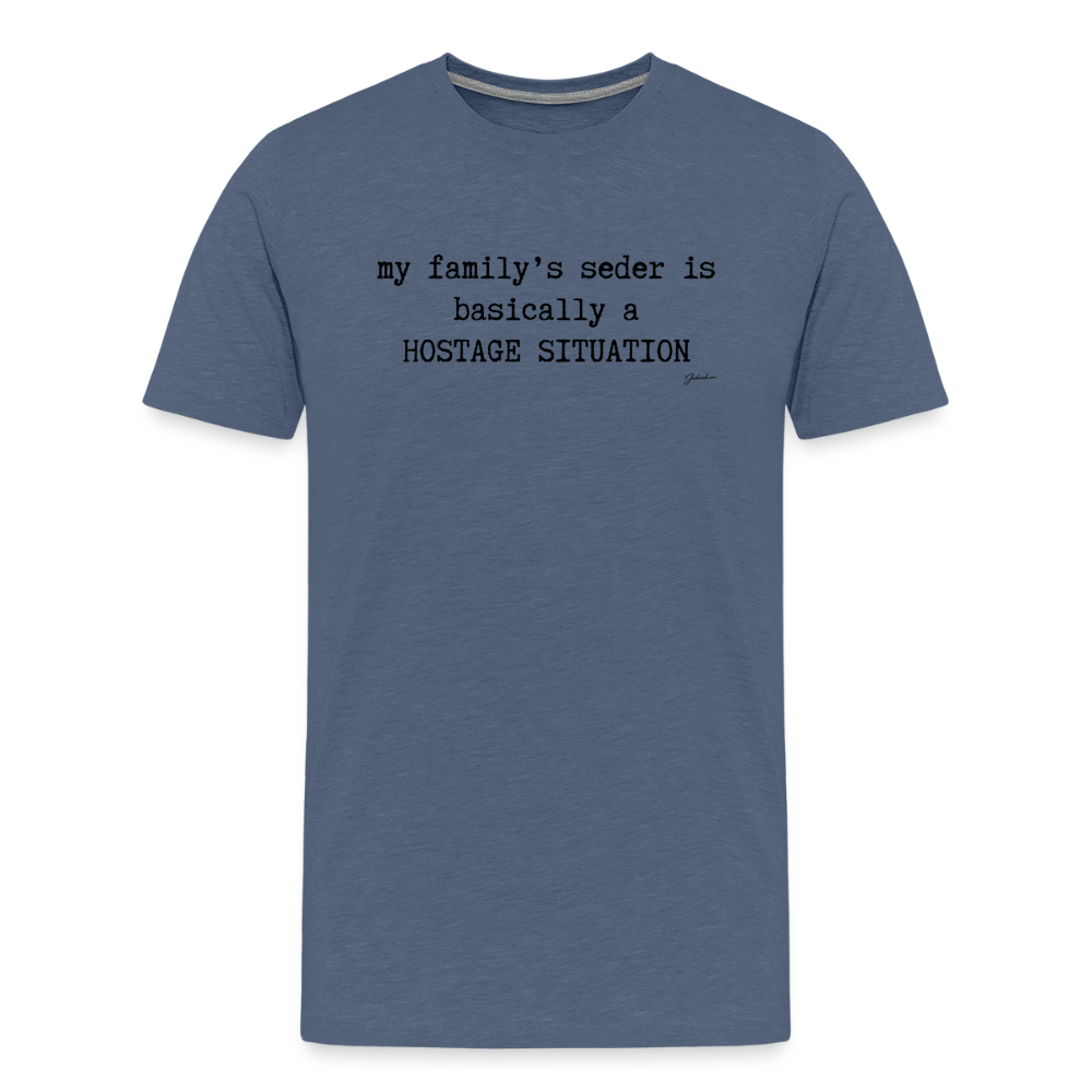 Seder Hostage Men's Premium T-Shirt - heather blue
