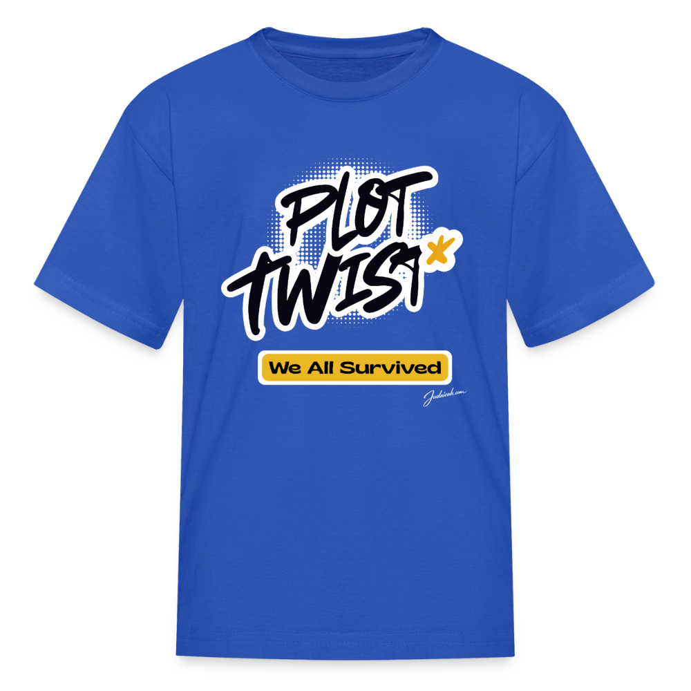 Plot Twist Kids' T-Shirt - royal blue