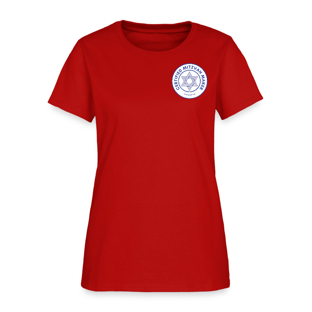 Certified Mitzvah Maker Badge Women's T-Shirt - red