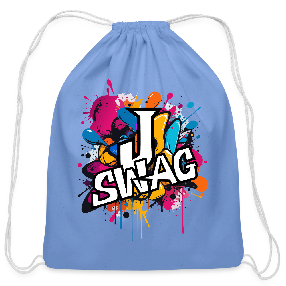 Jswag Logo Cotton Drawstring Bag - carolina blue