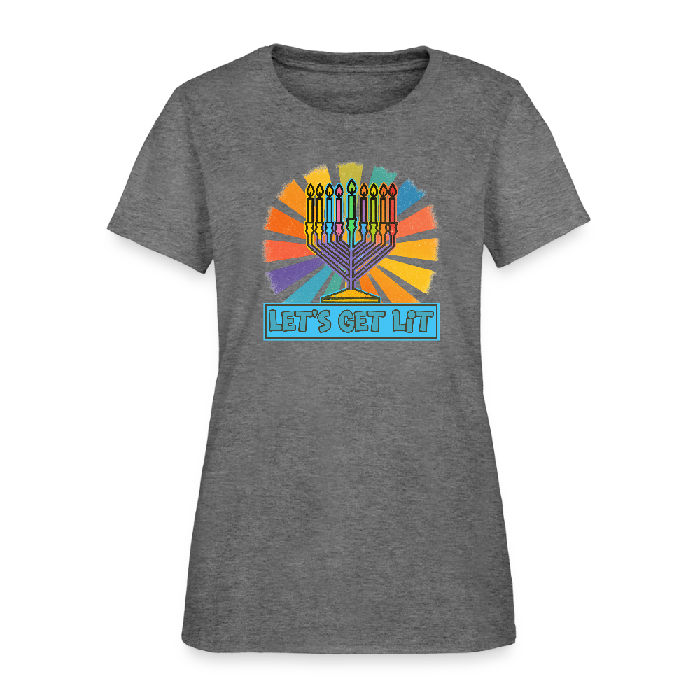 Radiant Retro Let's Get Lit Women's T-Shirt - graphite heather