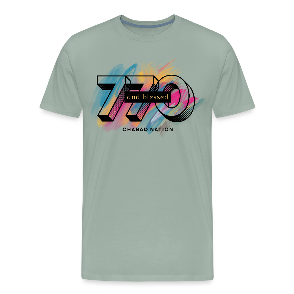 770 And Blessed Men's Premium T-Shirt - steel green