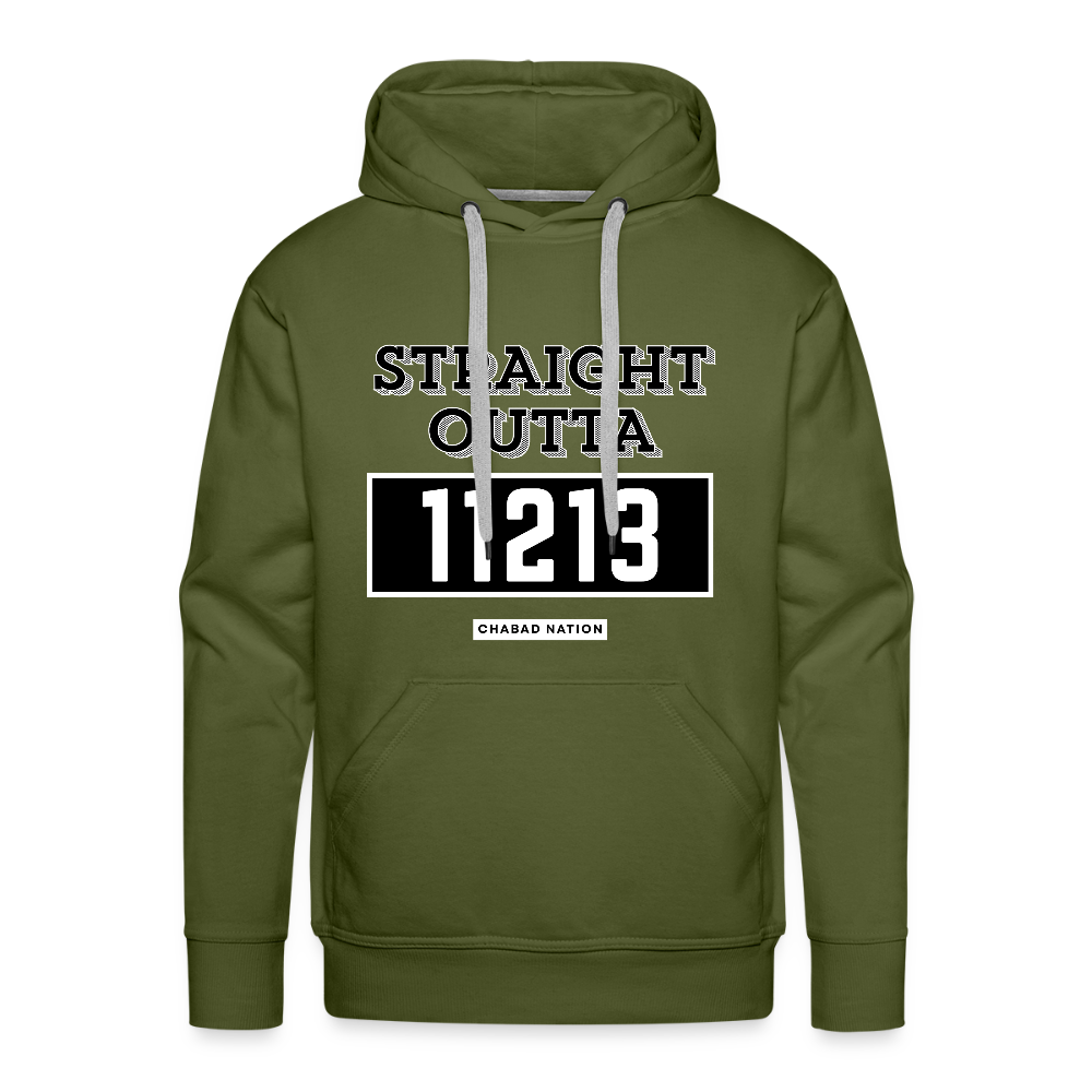 Straight Outta 11213 Men’s Premium Hoodie - olive green