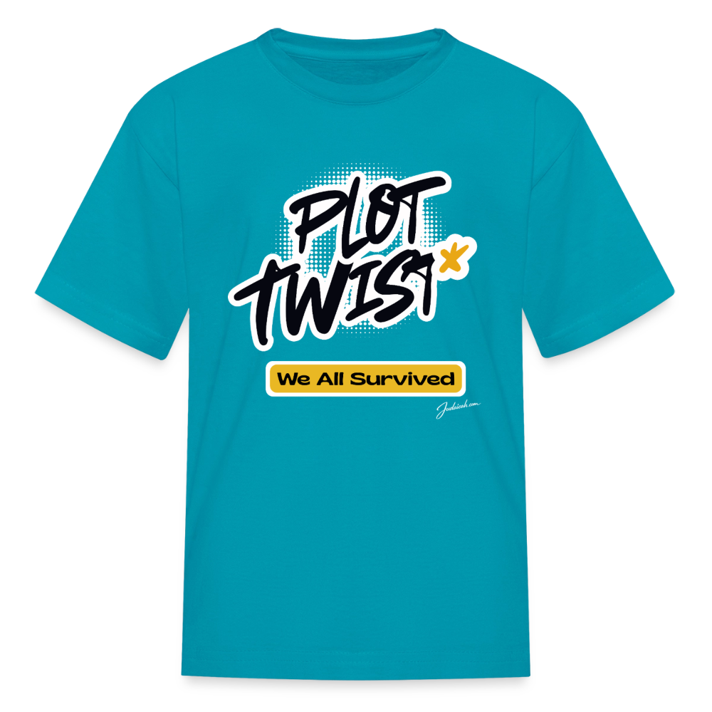 Plot Twist Kids' T-Shirt - turquoise