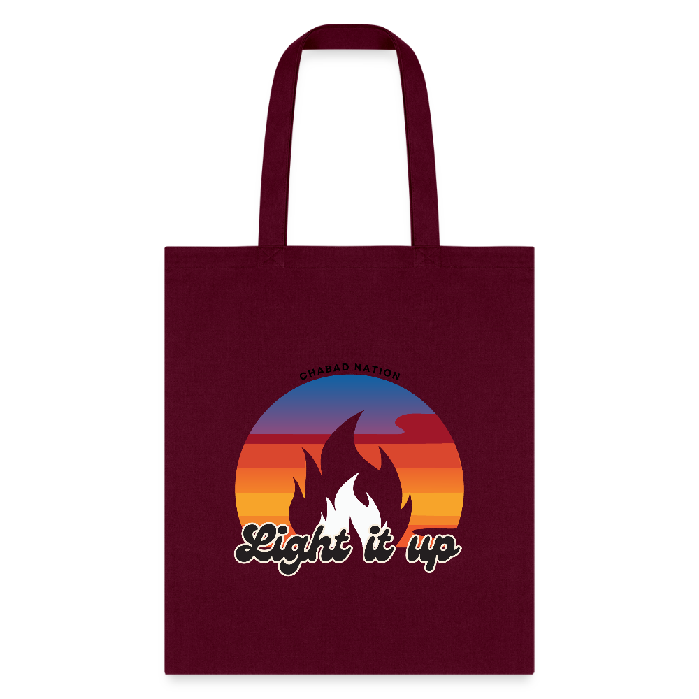 Light It Up Tote Bag - burgundy