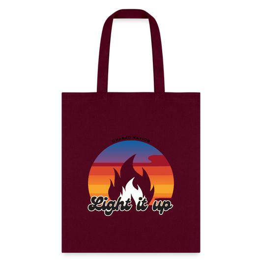 Light It Up Tote Bag - burgundy