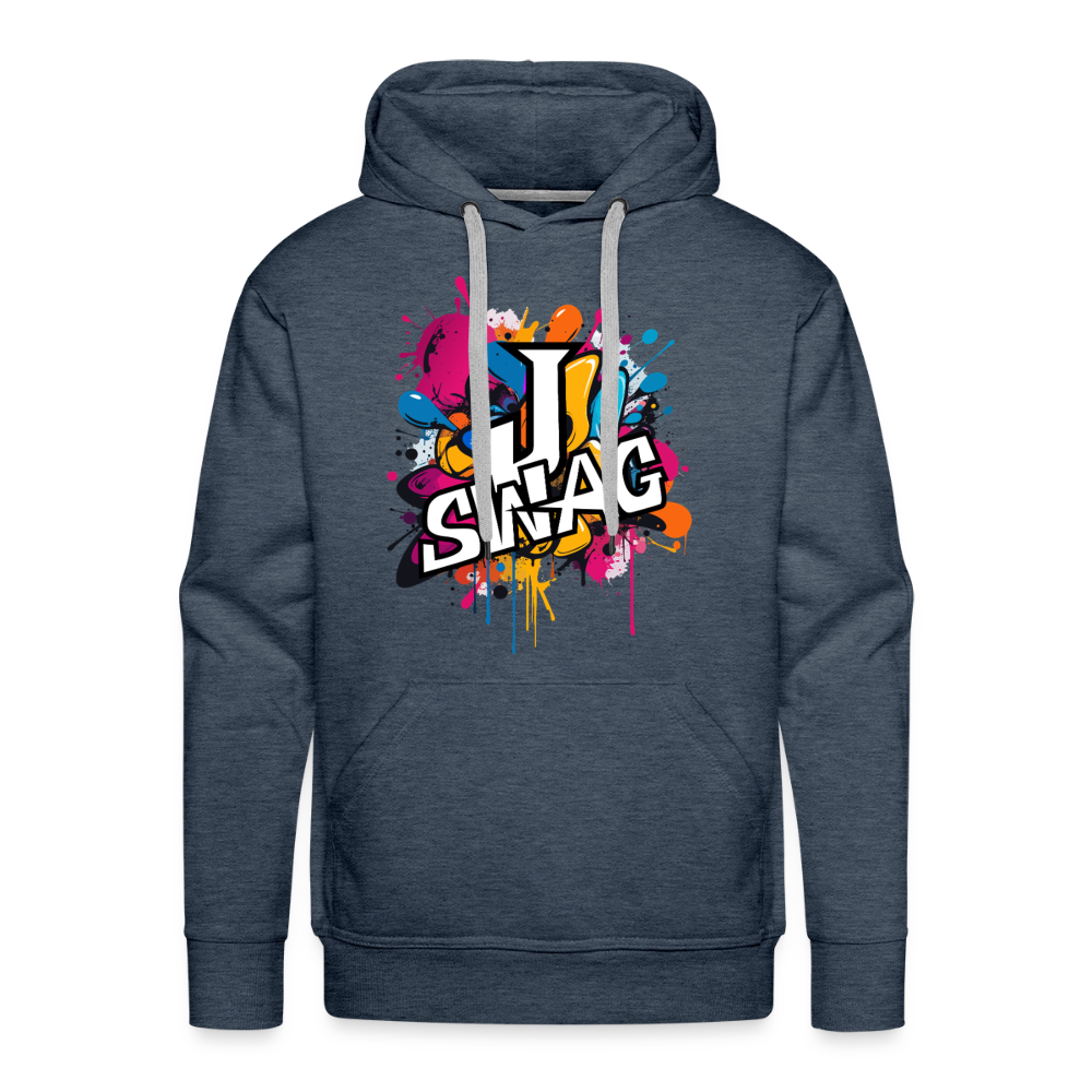 Jswag Logo Men’s Premium Hoodie - heather denim