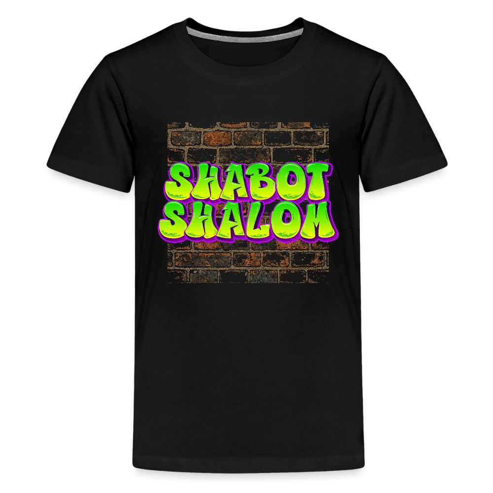 Shabot Shalom Brick 770 Graffiti Kids' Premium T-Shirt - black