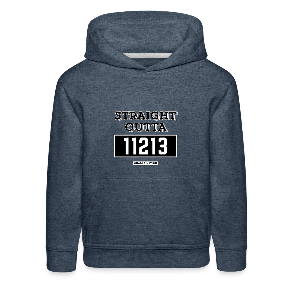 Straight Outta 11213 Kids‘ Premium Hoodie - heather denim
