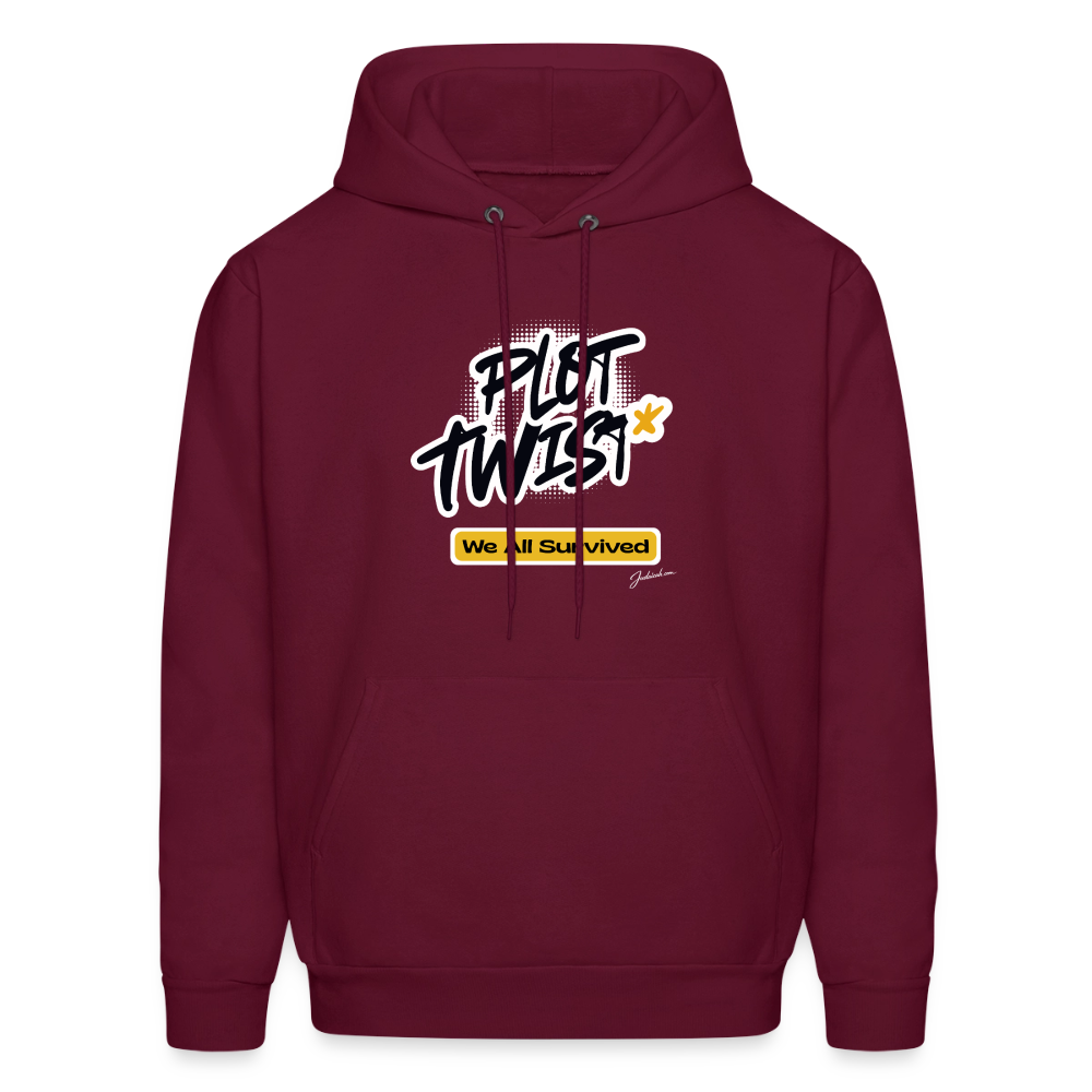 Plot Twist Men's Hoodie - burgundy
