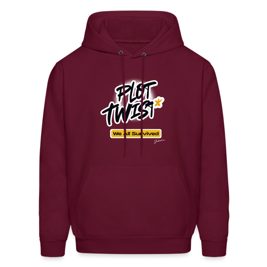 Plot Twist Men's Hoodie - burgundy