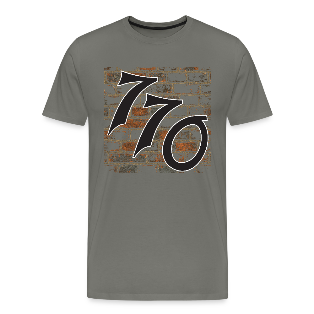 770 Brick Wall Men's Premium T-Shirt - asphalt gray