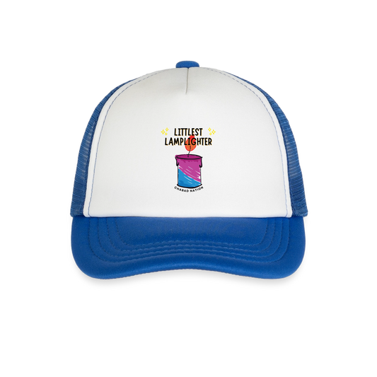 Littlest Lamplighter Kid's Trucker Cap - white/royal blue
