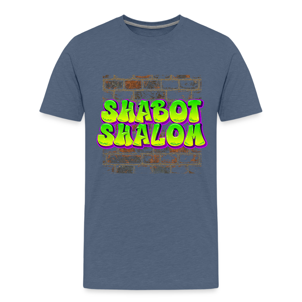 Shabot Shalom Brick 770 Graffiti Kids' Premium T-Shirt - heather blue