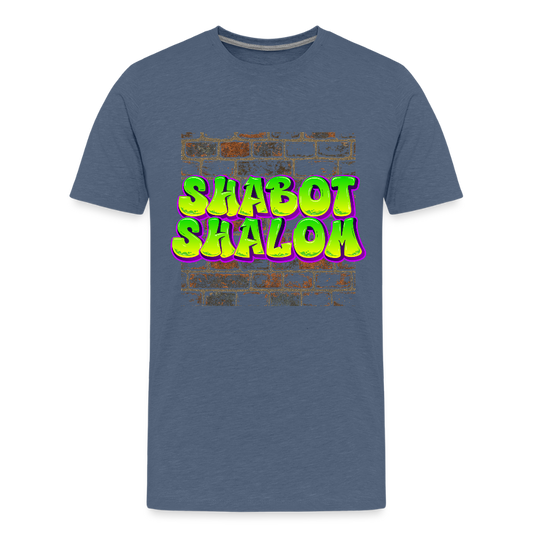 Shabot Shalom Brick 770 Graffiti Kids' Premium T-Shirt - heather blue