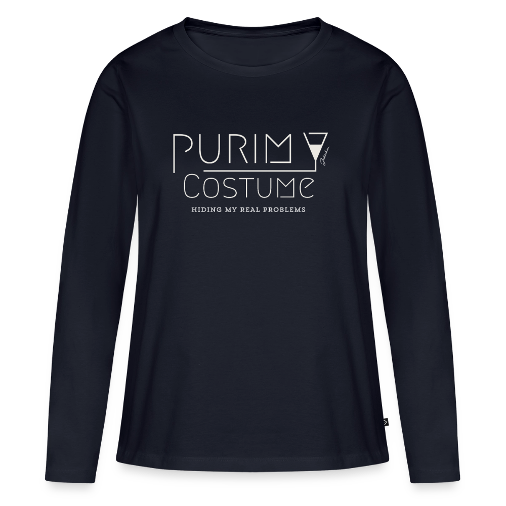 Purim Costume Women's Premium Long Sleeve T-Shirt - navy