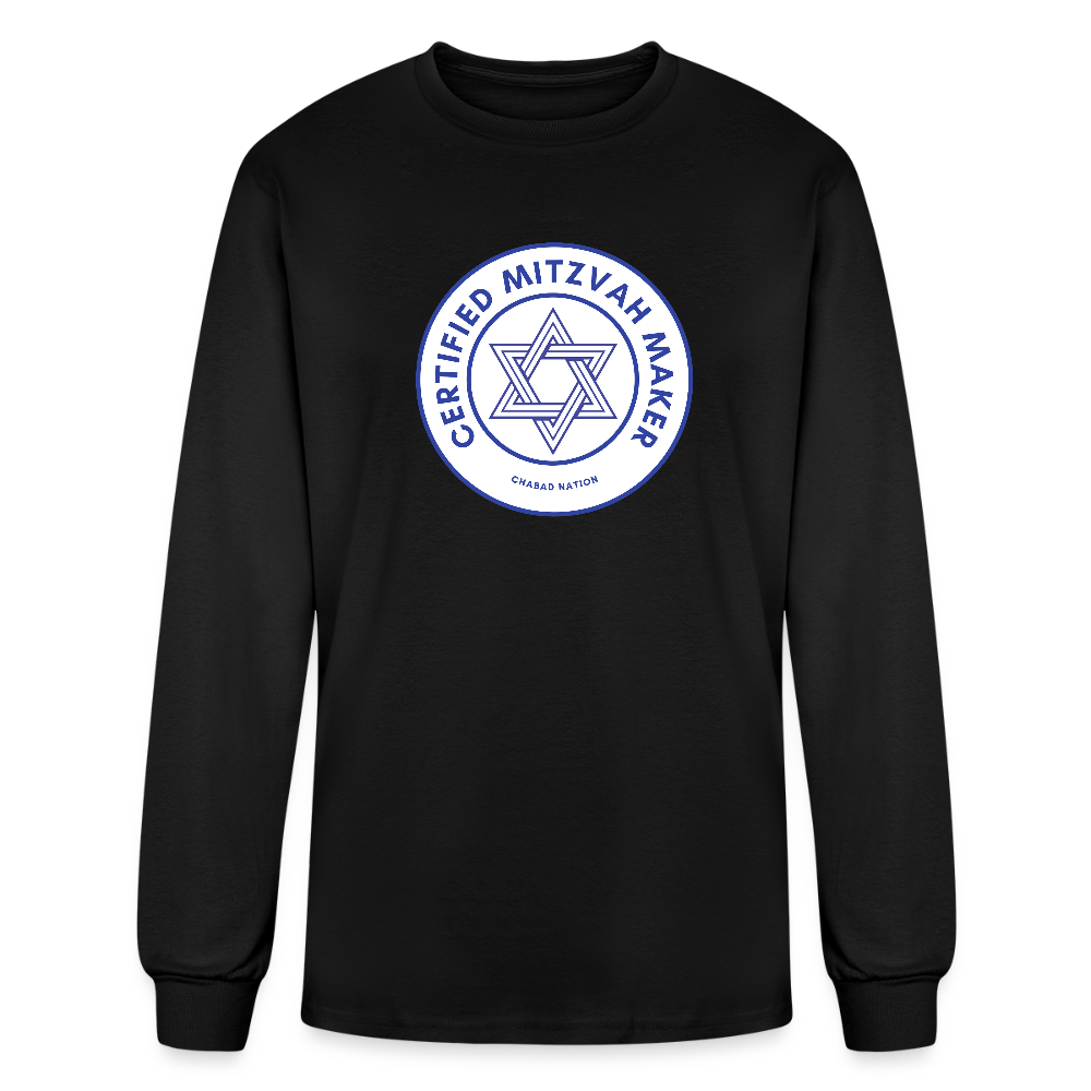 Certified Mitzvah Maker Men's Long Sleeve T-Shirt - black