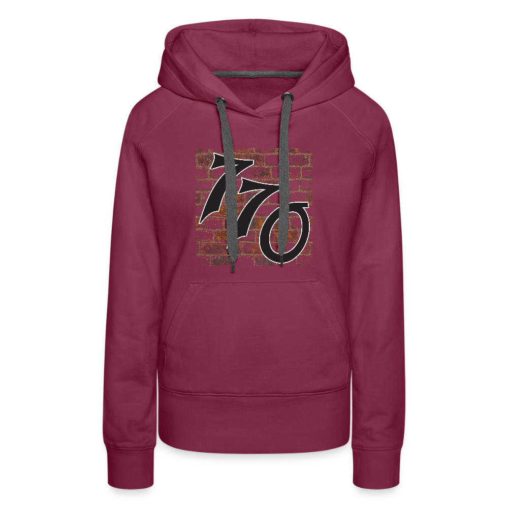 770 Brick Wall Women’s Premium Hoodie - burgundy