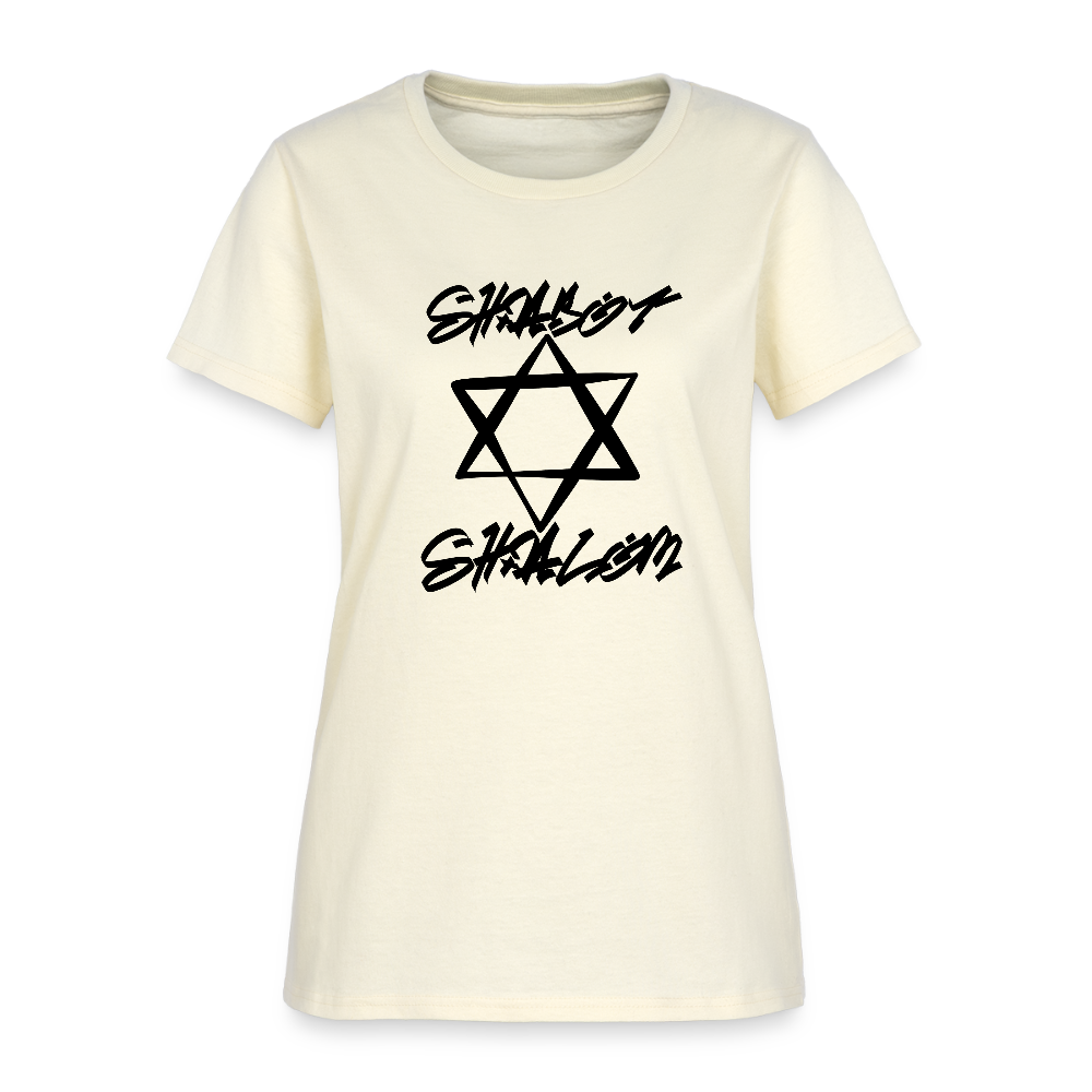 Shabbat Shalom Graffiti Star Women's T-Shirt - off white