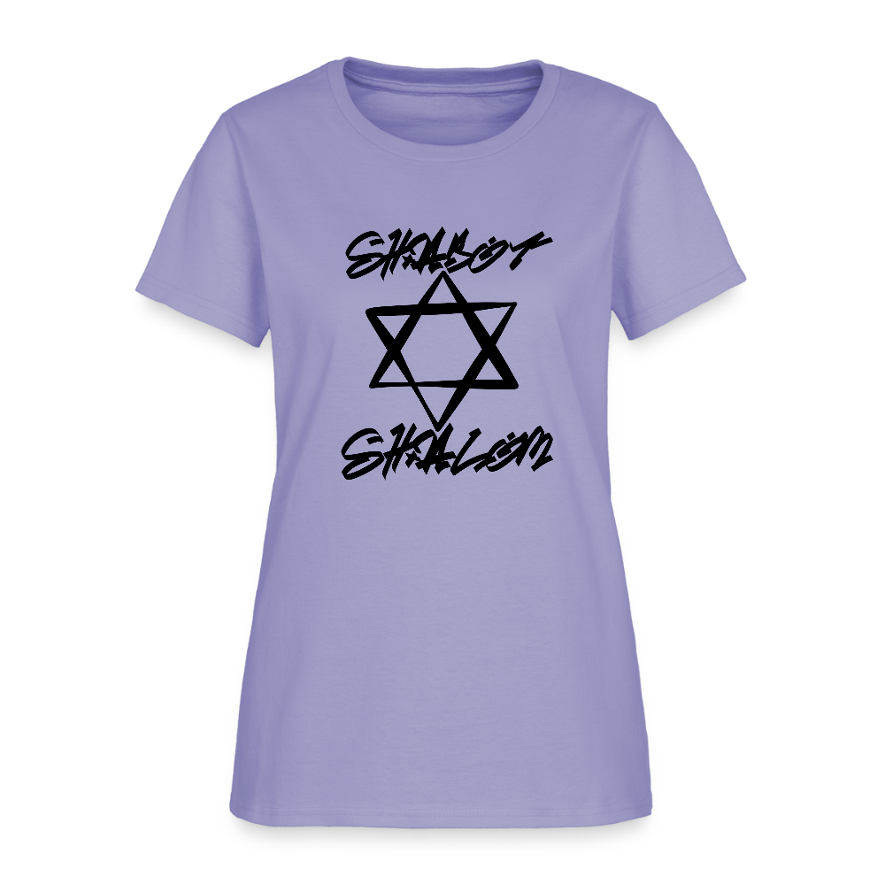 Shabbat Shalom Graffiti Star Women's T-Shirt - lavender
