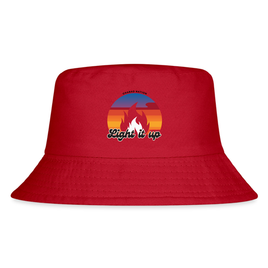 Light It Up Kid's Bucket Hat - red