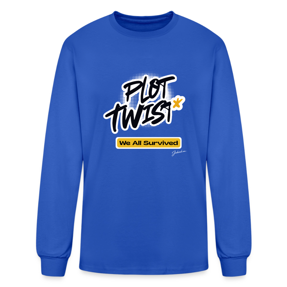 Plot Twist Men's Long Sleeve T-Shirt - royal blue