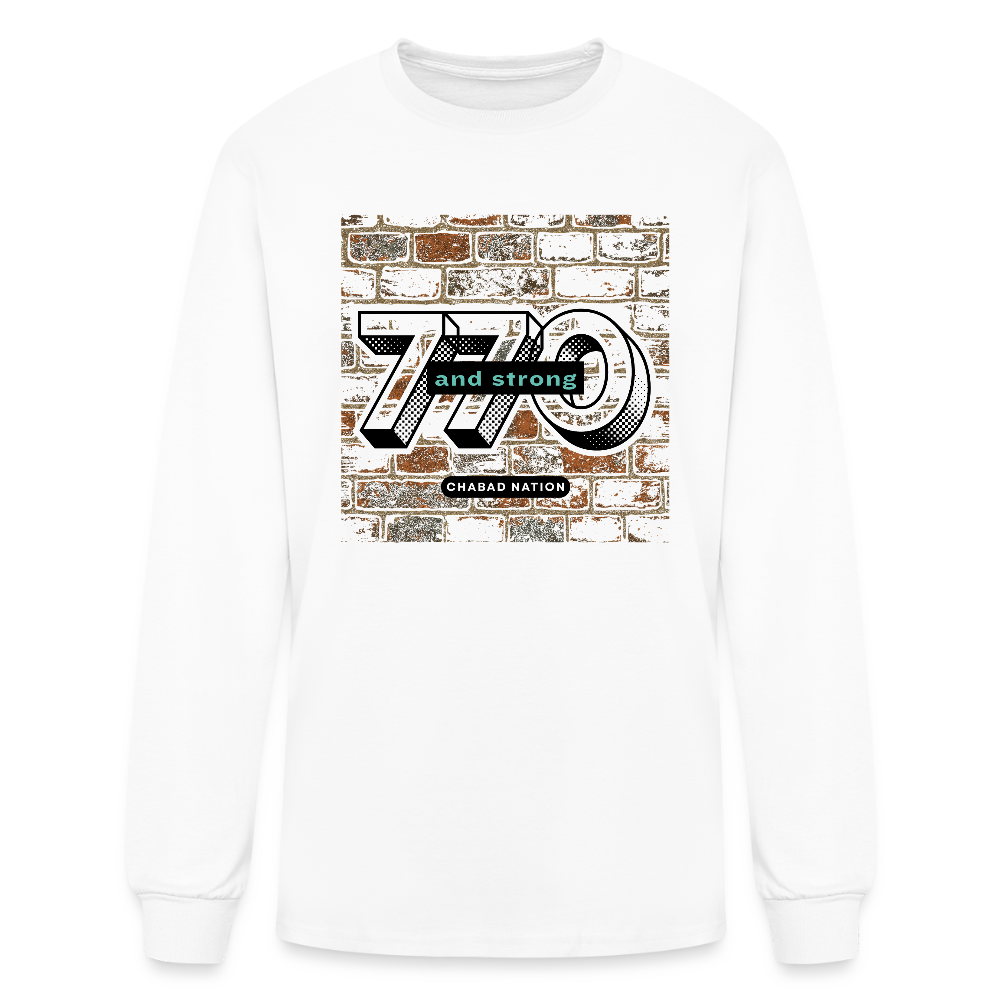 770 And Strong Men's Long Sleeve T-Shirt - white