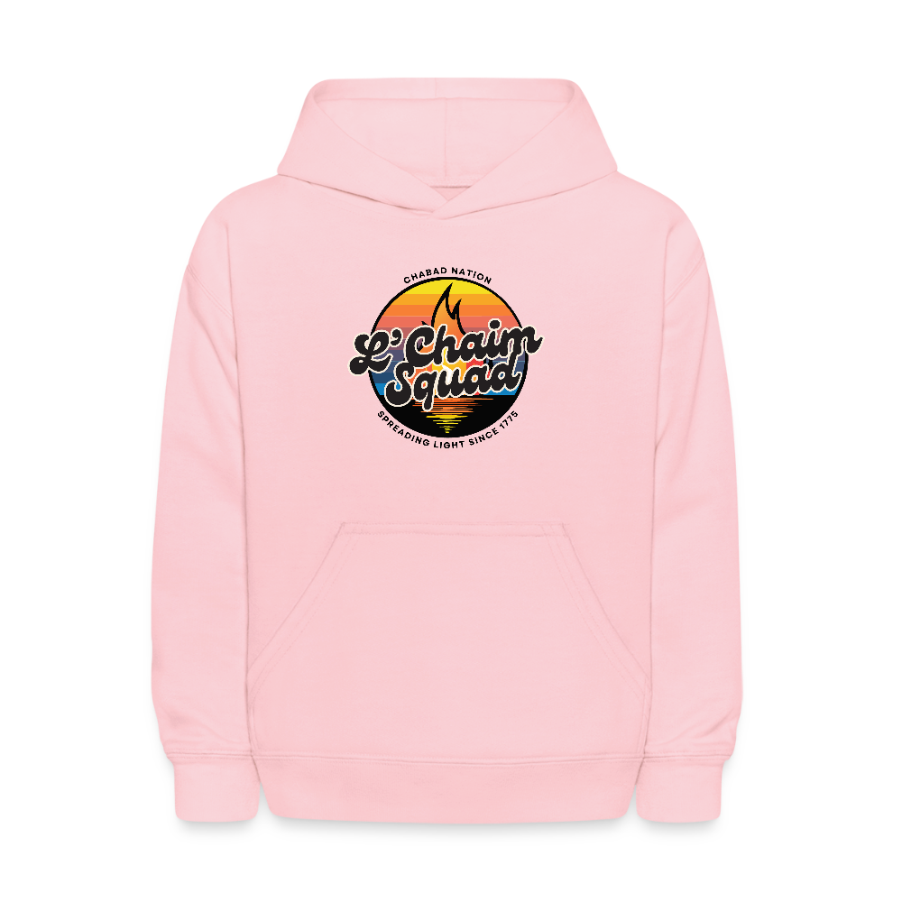 L’Chaim Squad – Spreading Light Kids' Hoodie - pink