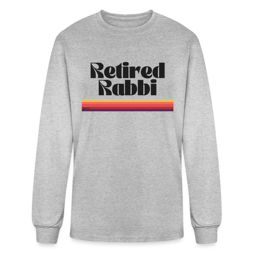 Retired Rabbi Men's Long Sleeve T-Shirt - heather gray