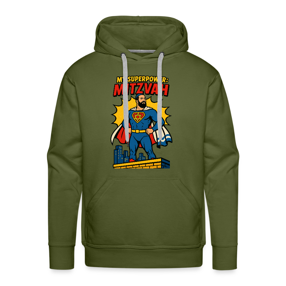 My Superpower: Mitzvah Men’s Premium Hoodie - olive green