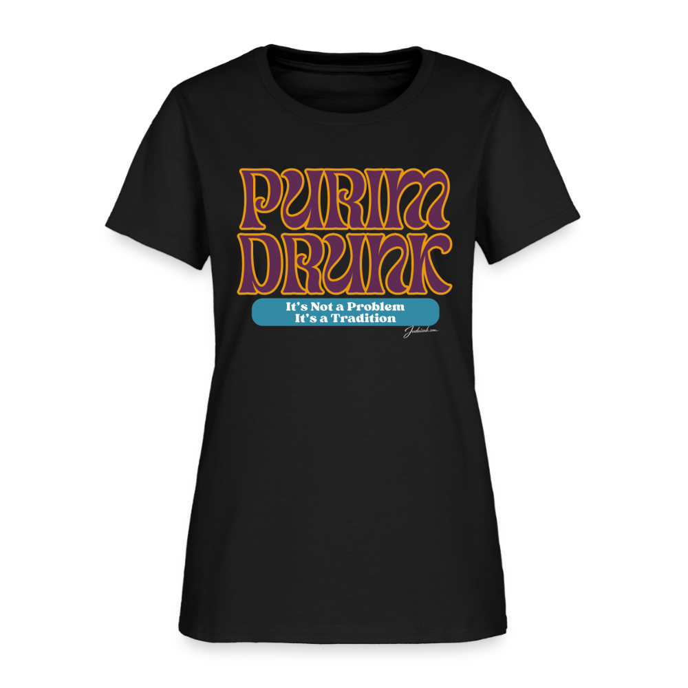 Purim Drunk Women's T-Shirt - black