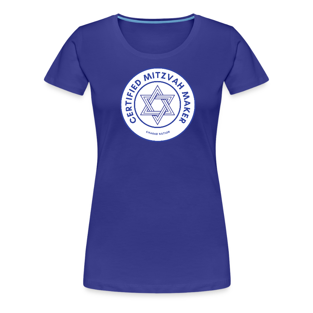 Certified Mitzvah Maker Women’s Premium T-Shirt - royal blue