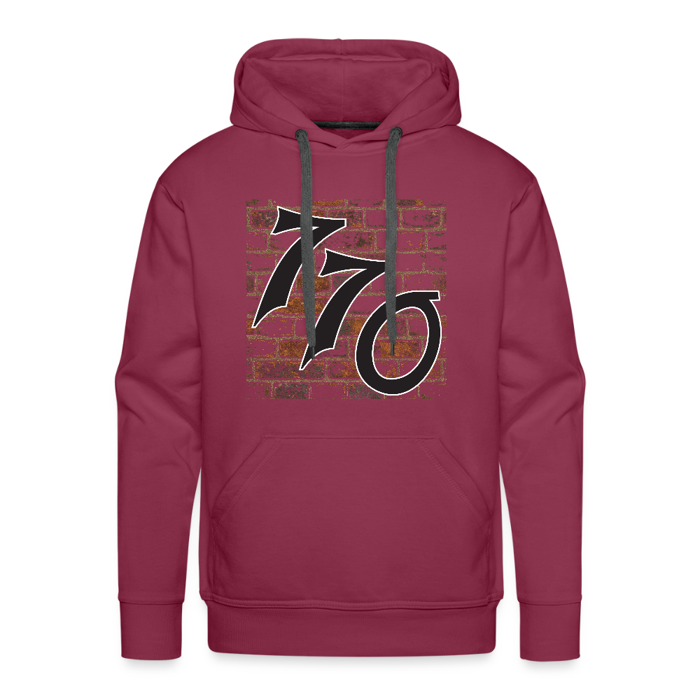 770 Brick Wall Men’s Premium Hoodie - burgundy