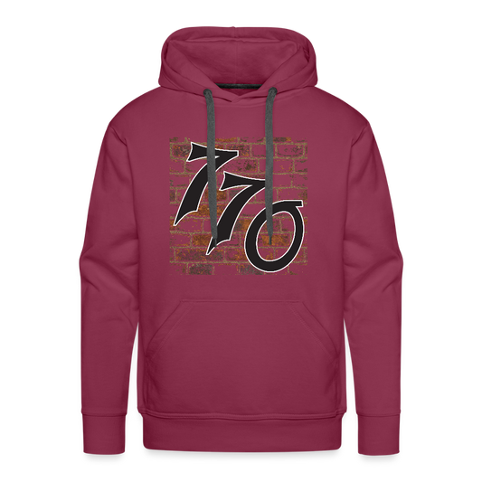 770 Brick Wall Men’s Premium Hoodie - burgundy