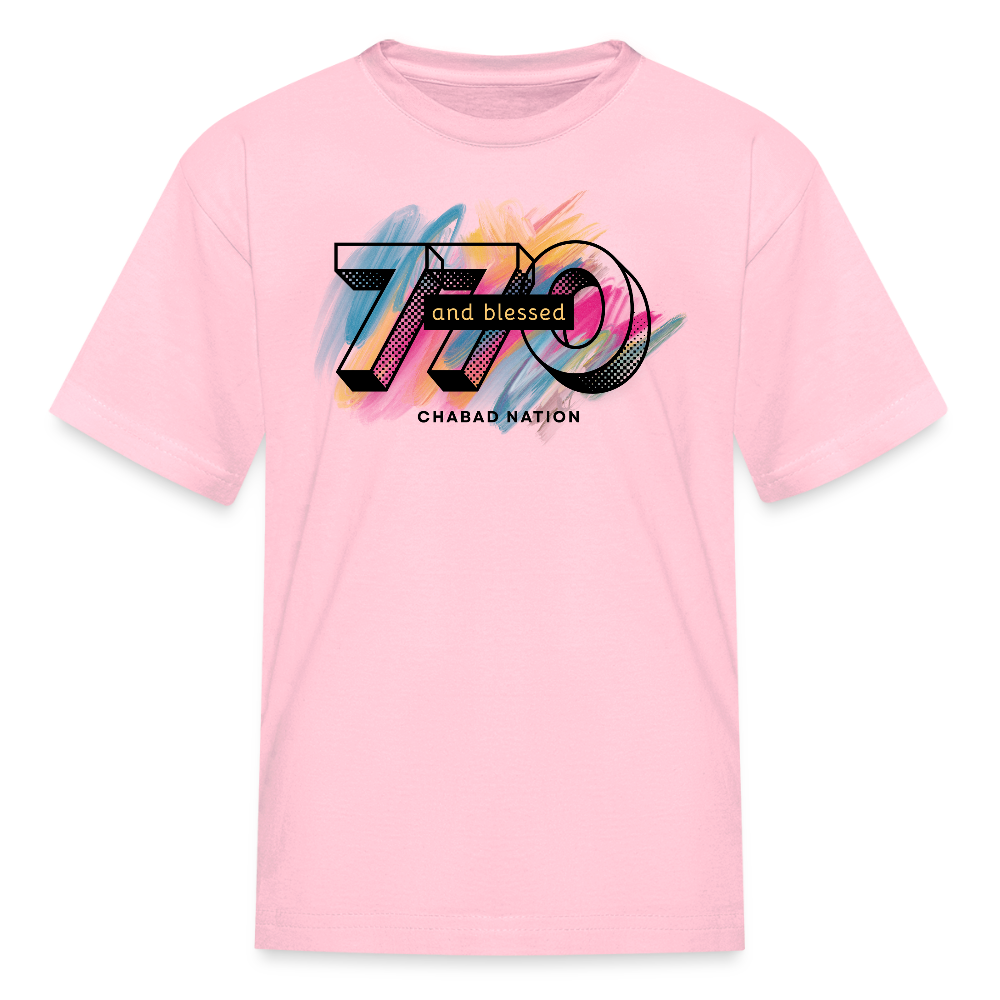 770 And Blessed Kids' T-Shirt - pink