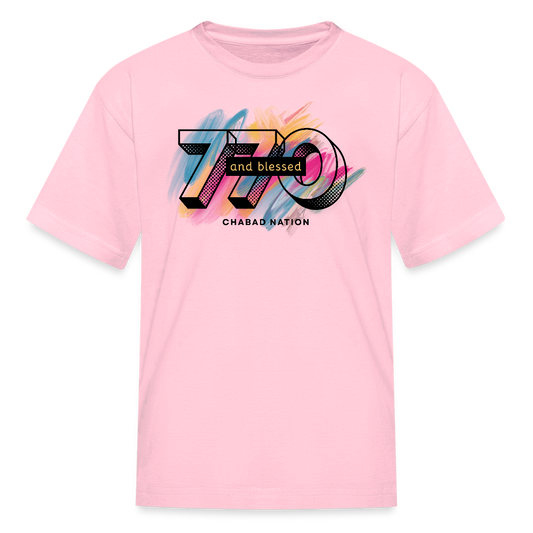770 And Blessed Kids' T-Shirt - pink