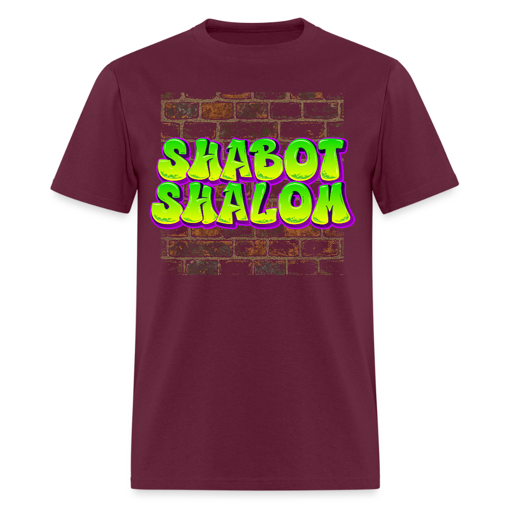 Shabot Shalom Brick 770 Graffiti Men's T-Shirt | GILDAN 5000 - burgundy