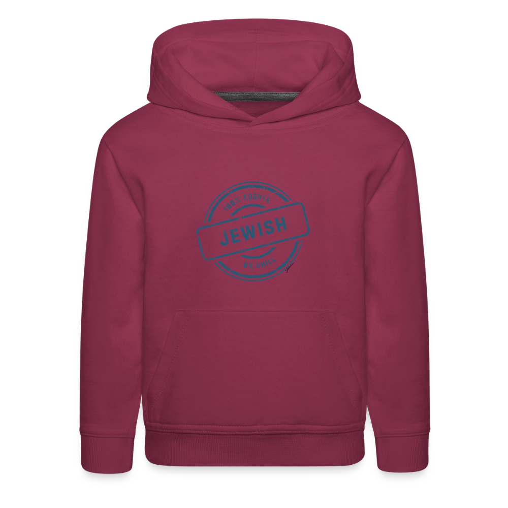 100% Jewish Kids‘ Premium Hoodie - burgundy