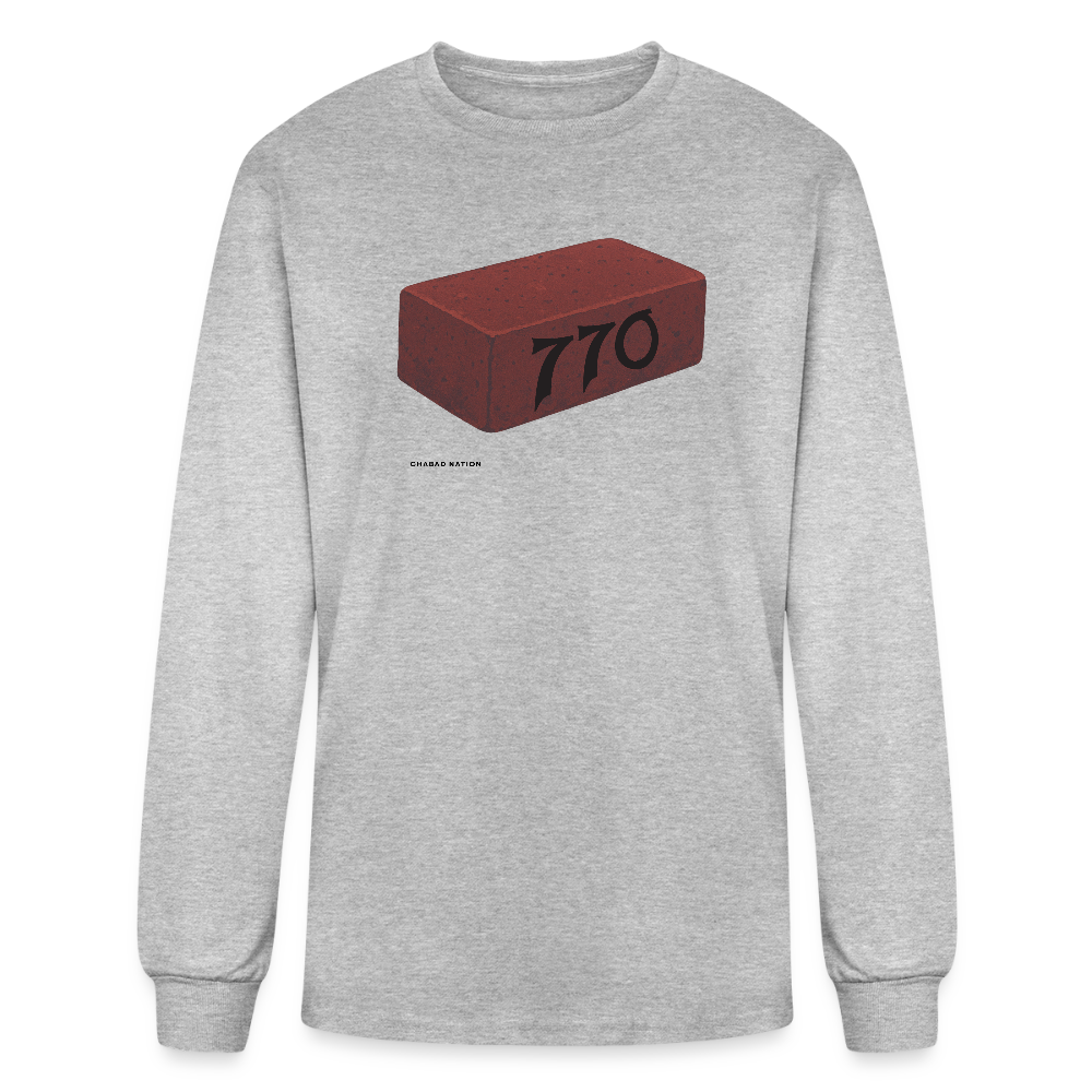 770 Solid Brick Men's Long Sleeve T-Shirt - heather gray