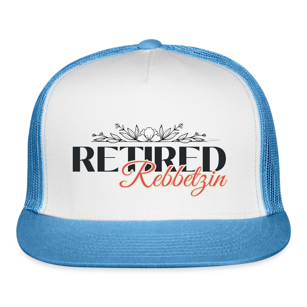 Retired Rabbetzin Trucker Hat - white/blue