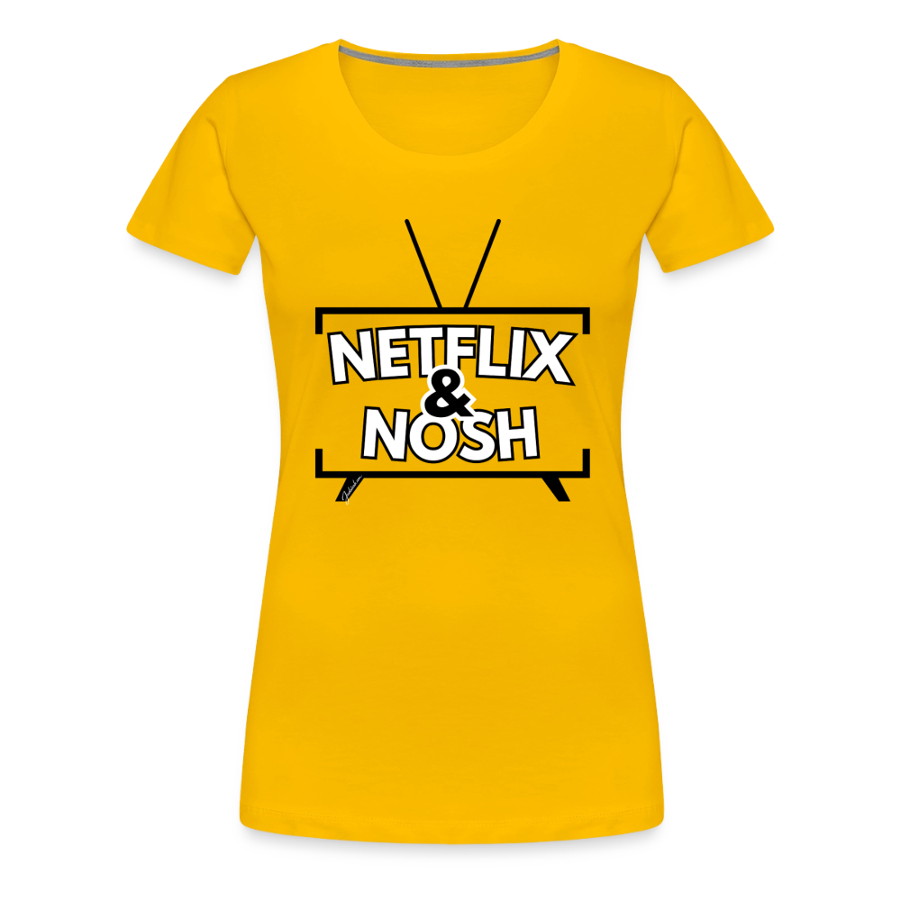 Netflix & Nosh Women’s Premium T-Shirt - sun yellow